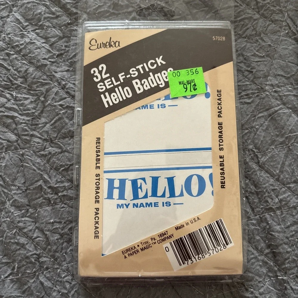 Vintage Eureka Self-stick Badges Open Box & Mailing Labels - Dead Stock